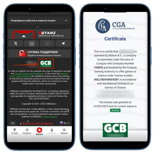 Сведения о лицензии онлайн казино