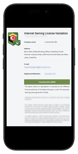Разрешительный документ на ведение азартной деятельности